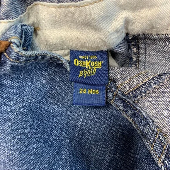 Oshkosh B'gosh Vestbak Size 24M Pants Overalls Cowboy Western Style Denim Jeans - Picture 11 of 12